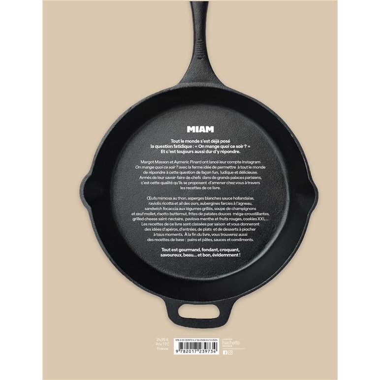 Miam : On mange quoi ce soir ? ! - Hachette Ed. - Livre de cuisine - - La Guilde Culinaire