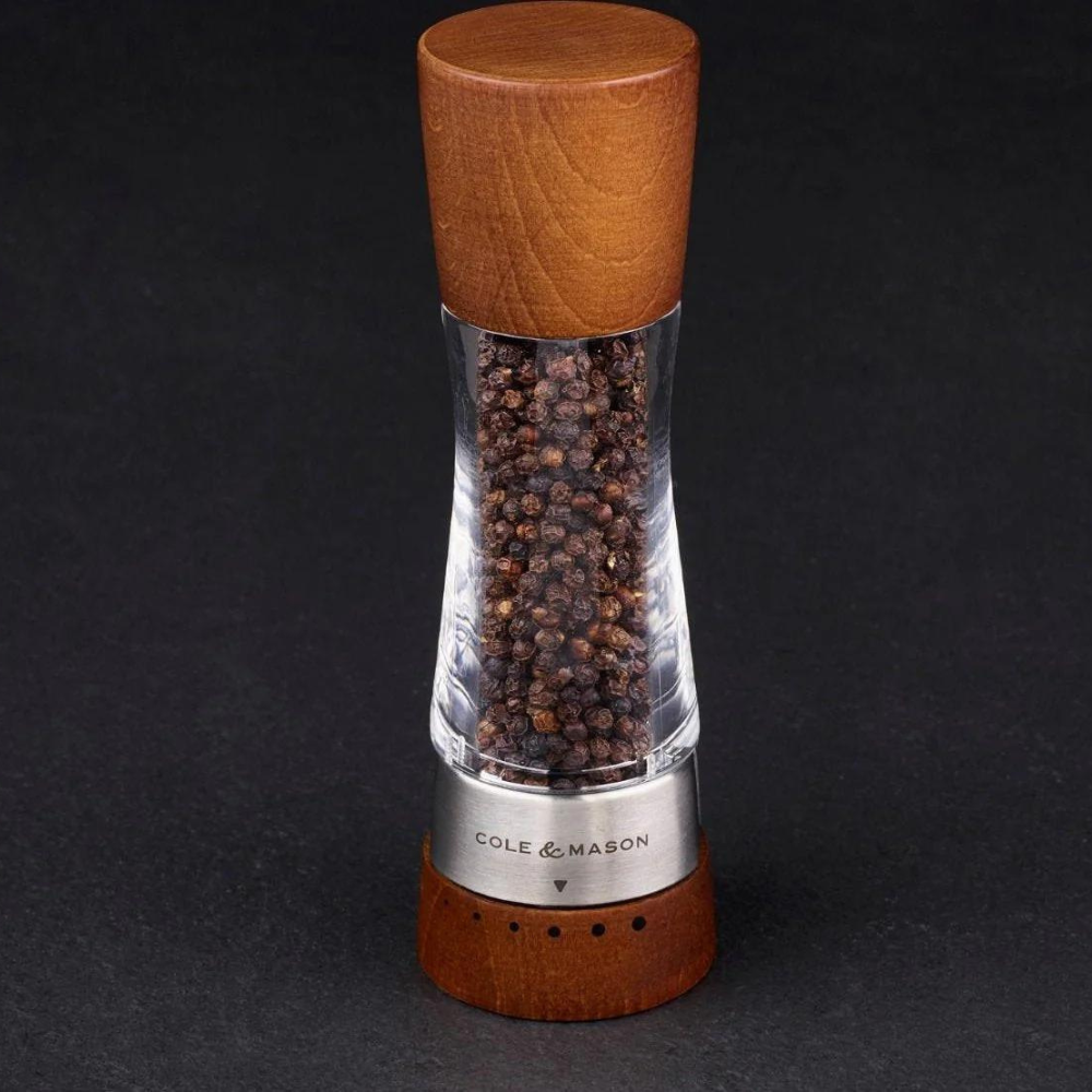 Moulin à poivre en acrylique et bois de forêt Derwent 19 cm - Cole & Mason - Cole & Mason - Moulin à poivre - - La Guilde Culinaire