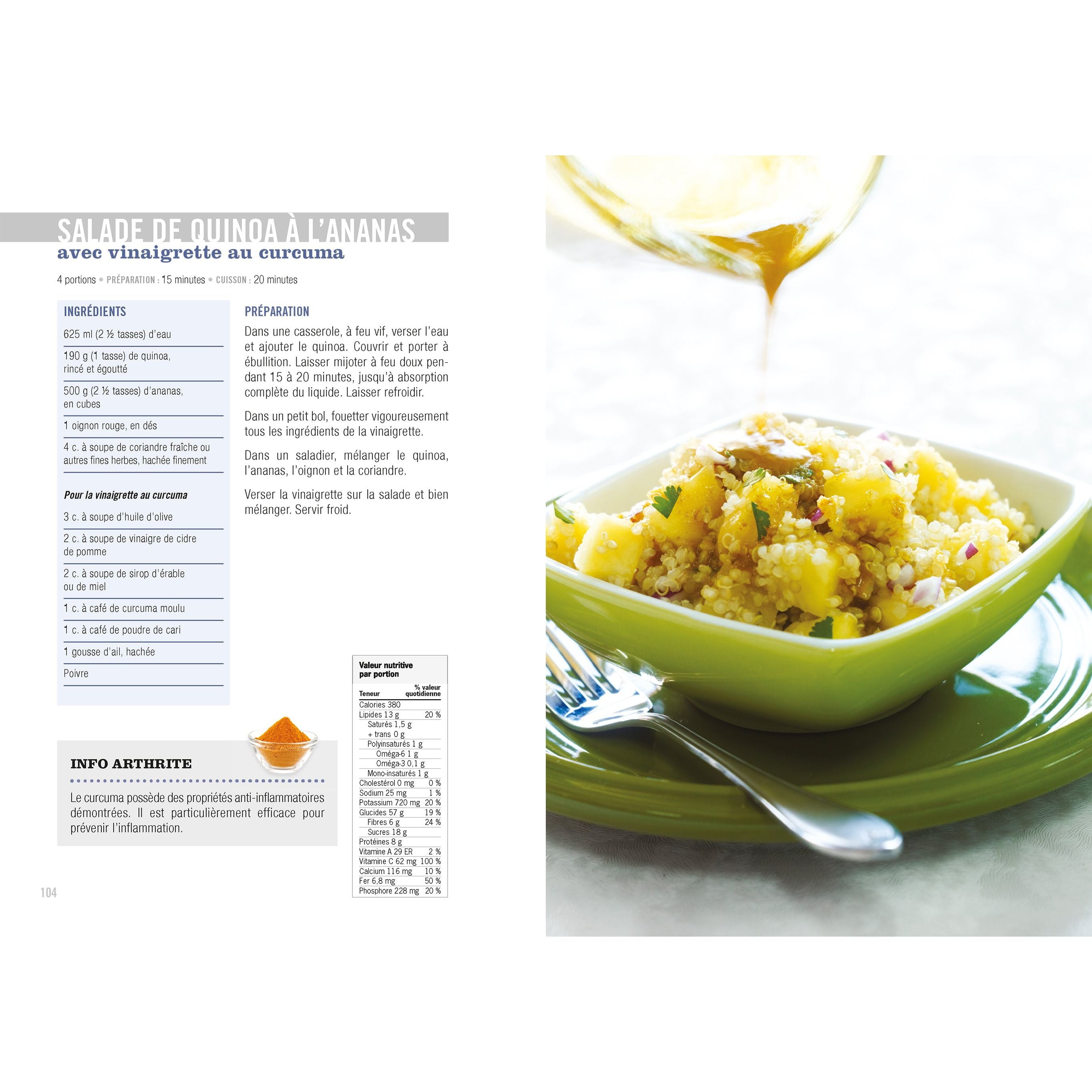 Savoir quoi manger - Arthrite et inflammation * - Modus Vivendi Ed. - Livre de cuisine - - La Guilde Culinaire