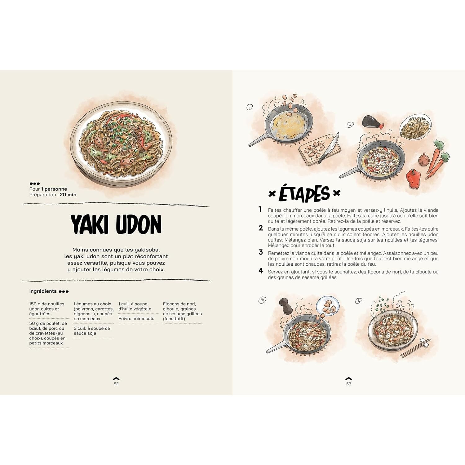 Recettes japonaises en 4 étapes - Hachette Ed. - Livre de cuisine - - La Guilde Culinaire