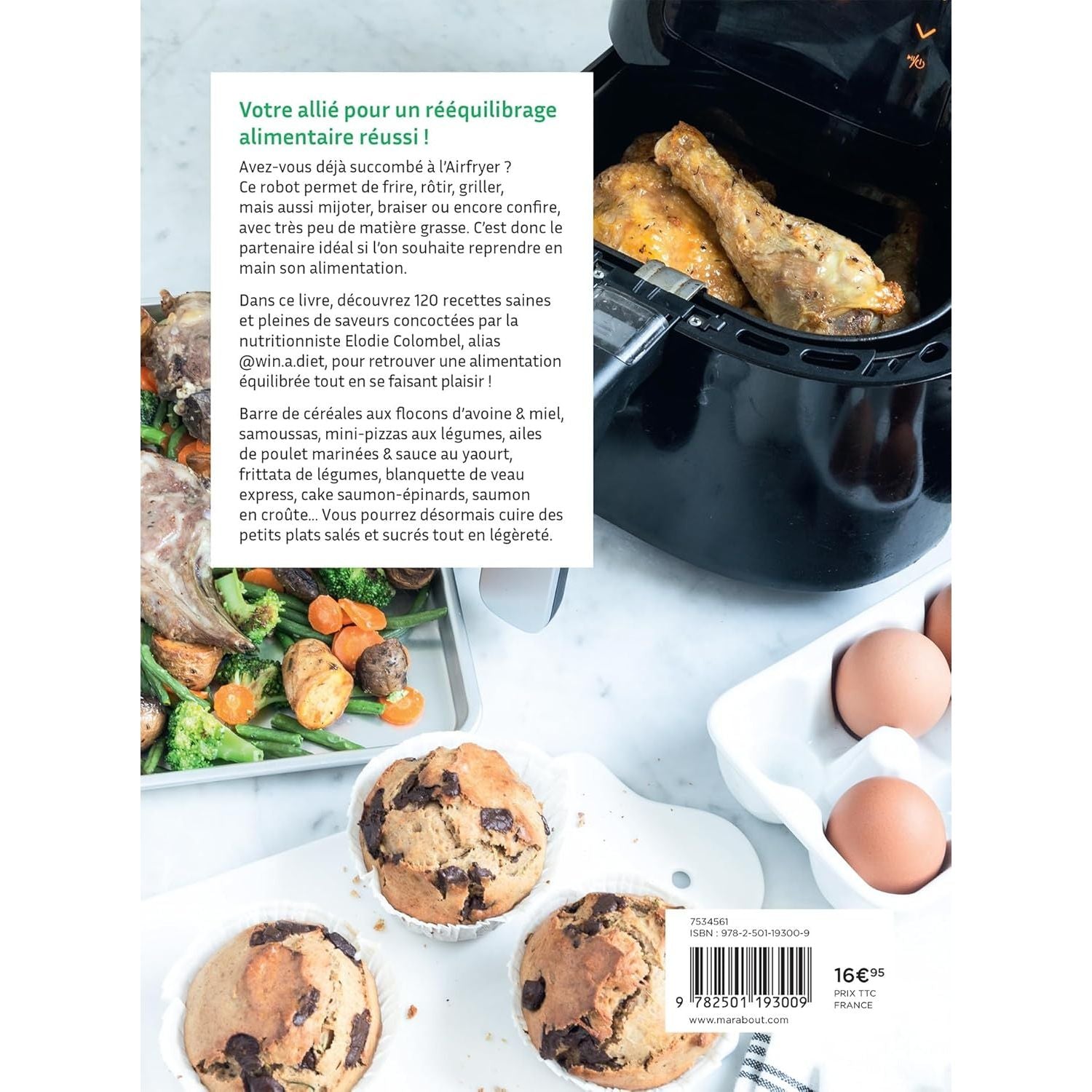 AIRFRYER - Spécial rééquilibrage alimentaire - Marabout - Livre de cuisine - - La Guilde Culinaire