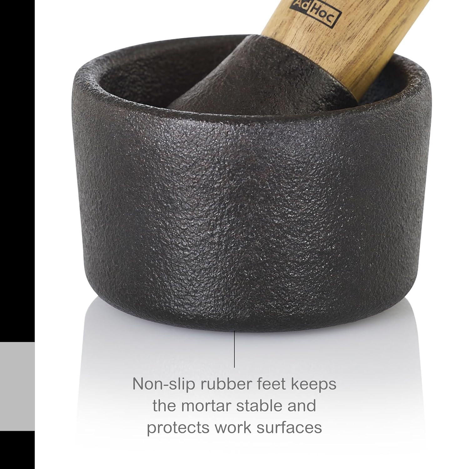 Mortier Camo.8 en fonte et bois d'acacia - AdHoc - Mortier et pilon - - La Guilde Culinaire