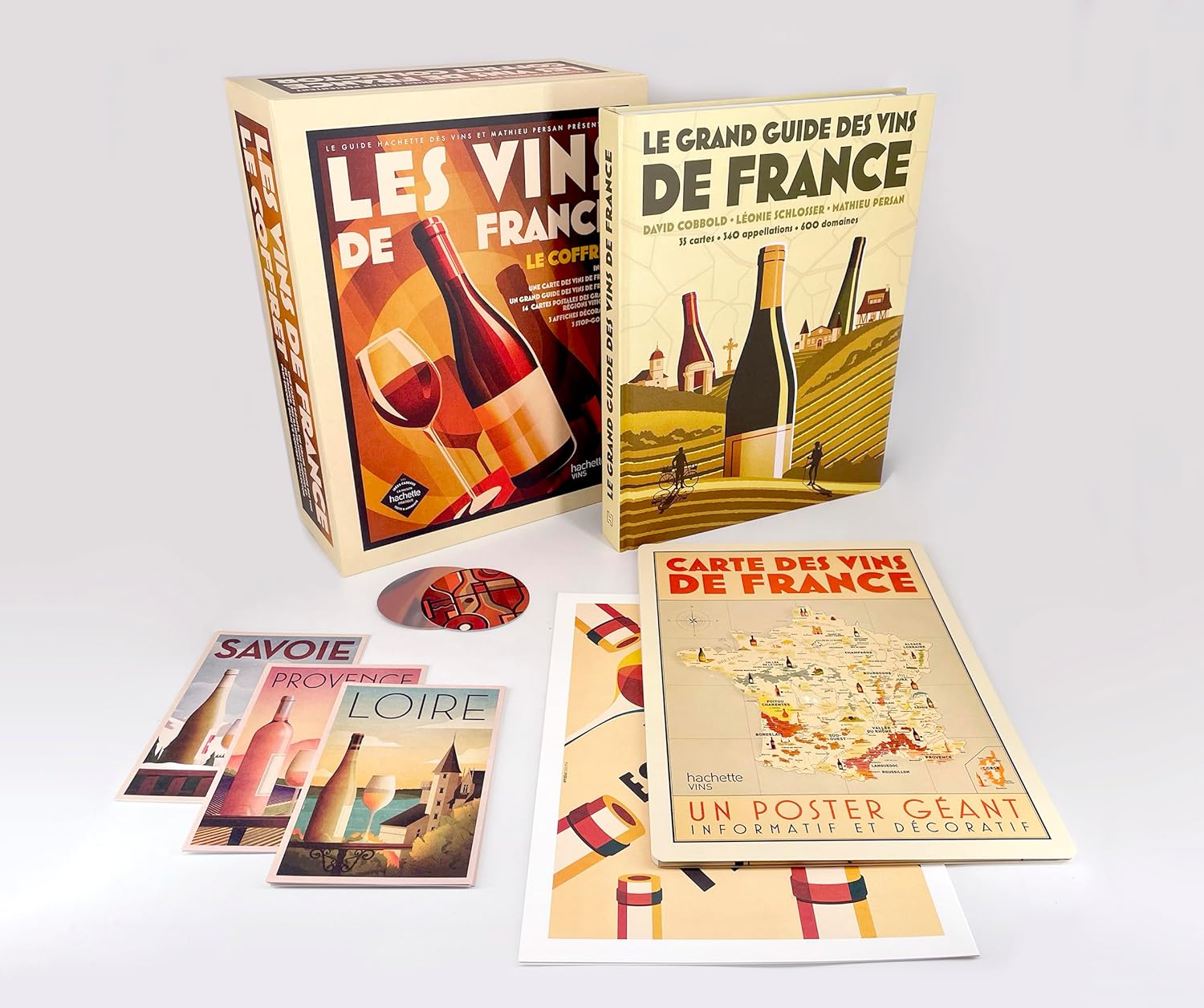 Coffret Les vins de France - Hachette Ed. - Livre d'alcool et boisson - - La Guilde Culinaire