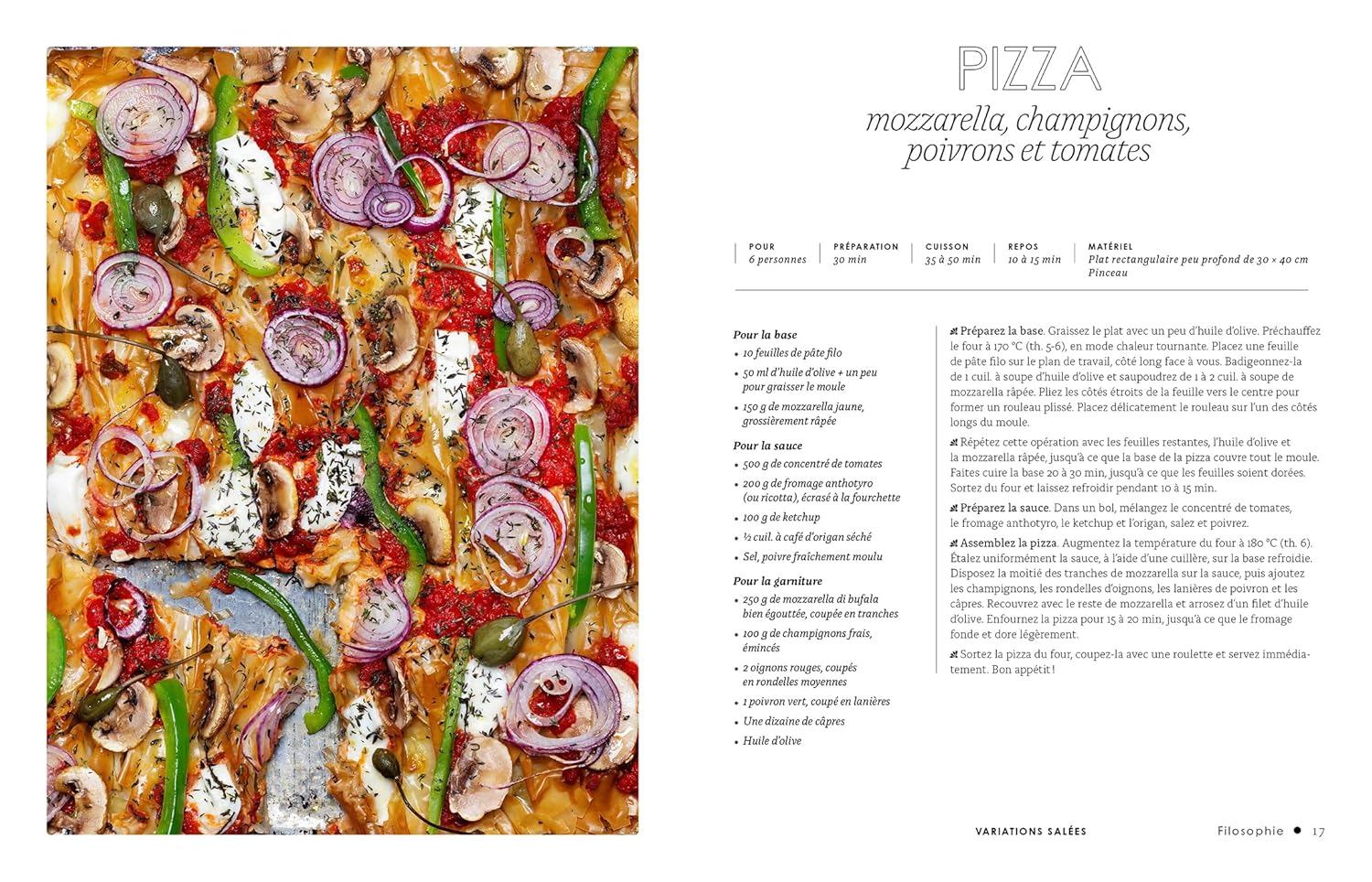 FILOsophie : 50 variations sucrées et salées autour de la pâte filo - Hachette Ed. - Livre de cuisine - - La Guilde Culinaire