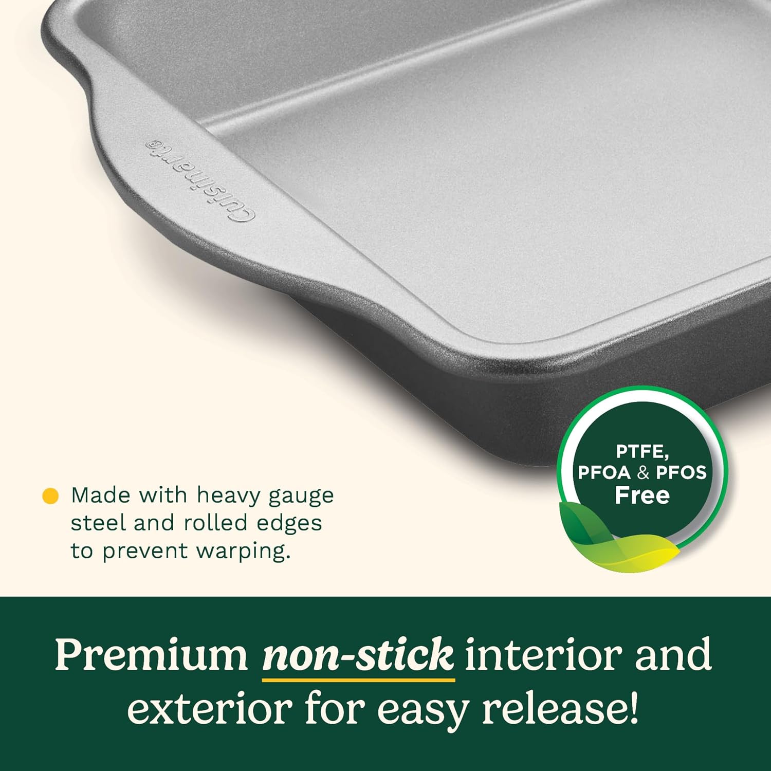 Moule à gâteau carré antiadhésif avec poignées 23cm (9po) - Cuisinart - Moule à gâteaux - - La Guilde Culinaire