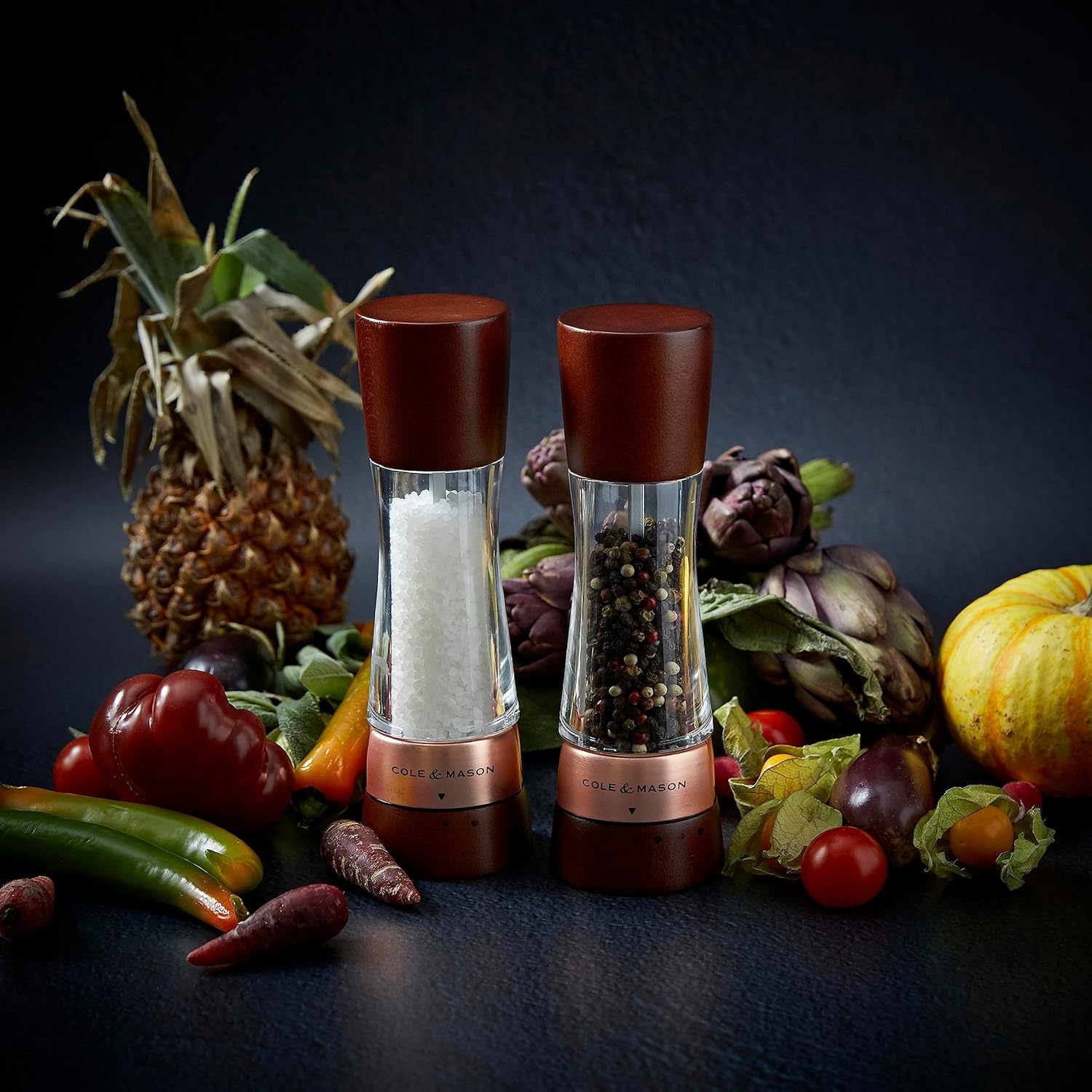 Moulin à sel et à poivre Cole & Mason Derwent Châtaigne Rose Or - Cole & Mason - Moulin à poivre et sel - - La Guilde Culinaire