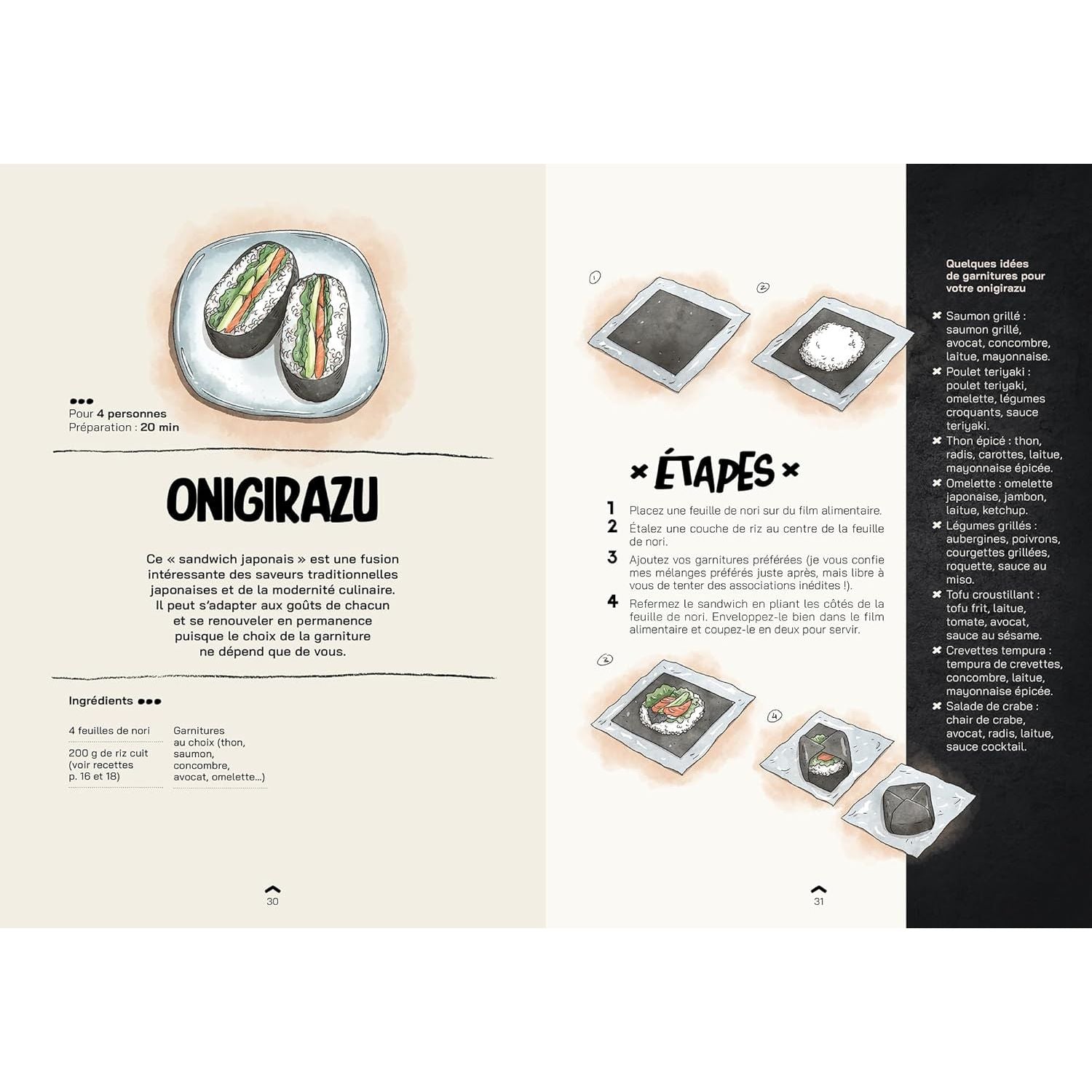 Recettes japonaises en 4 étapes - Hachette Ed. - Livre de cuisine - - La Guilde Culinaire