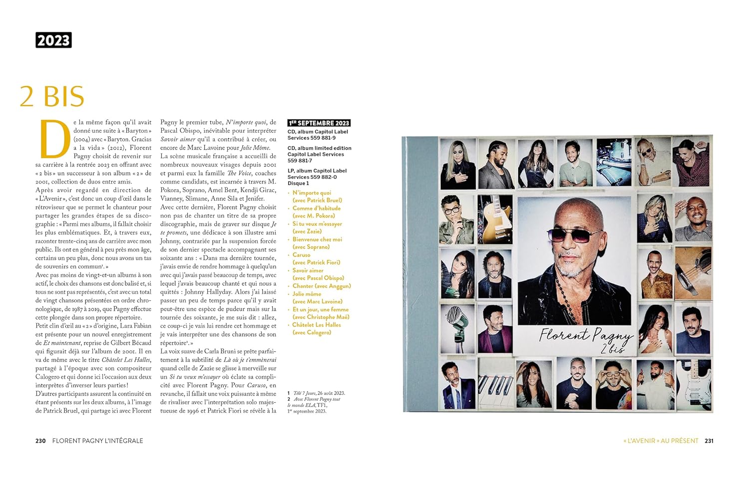 Florent Pagny - L'intégrale - EPA Ed. - Livre - - La Guilde Culinaire