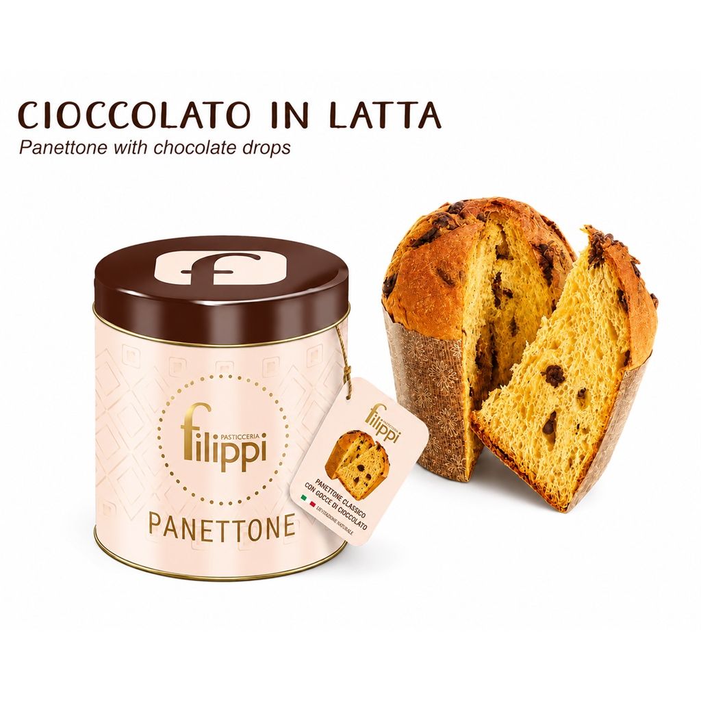 Panettone Classico au Chocolat 100g - Filippi Pâtisserie - Panettone - - La Guilde Culinaire