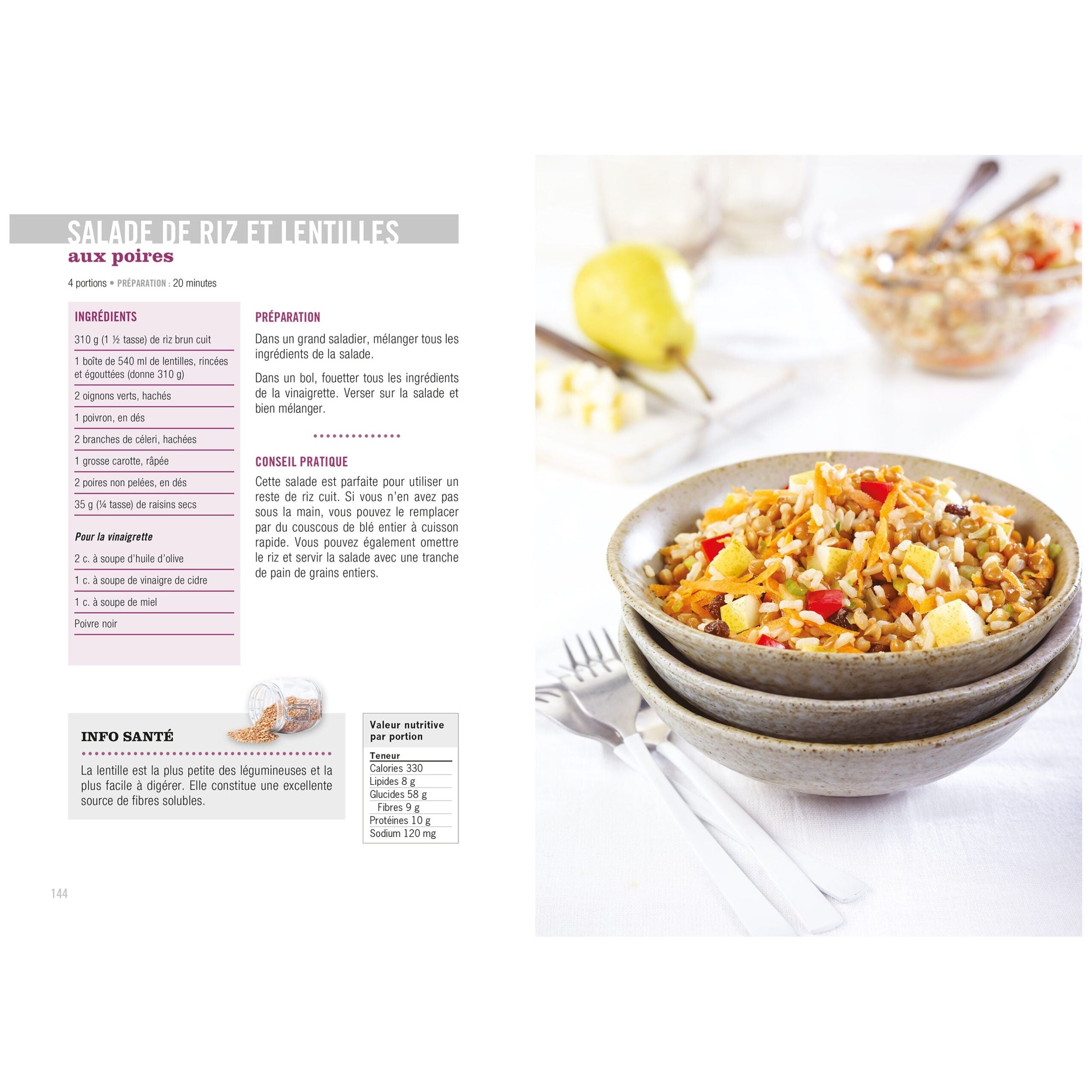 Savoir quoi manger – Santé rénale - Modus Vivendi Ed. - Livre de cuisine - - La Guilde Culinaire