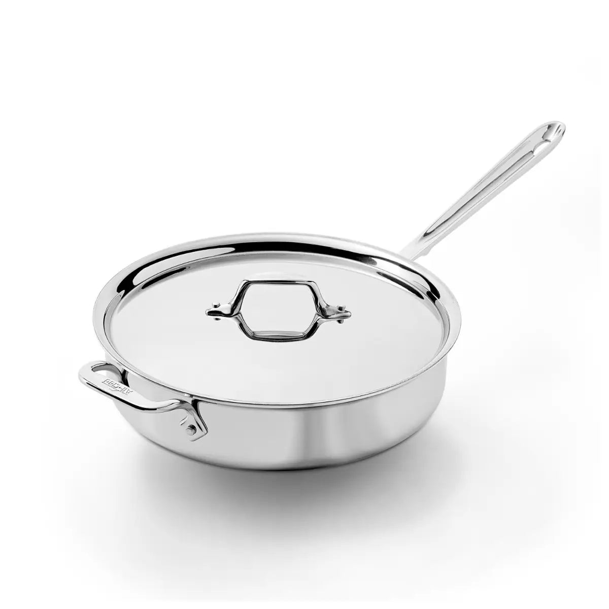 Sauteuse en acier inoxydable 4QT - D3 avec couvercle 4 quart - All-Clad - Poêle à frire - 8701004421 - La Guilde Culinaire