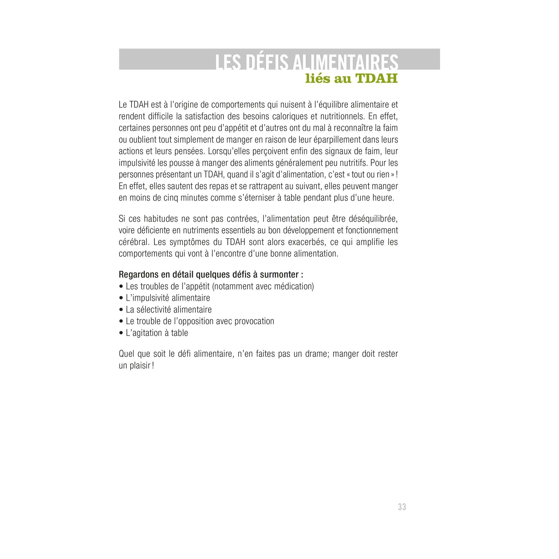 Savoir quoi manger - TDAH ! - Modus Vivendi Ed. - Livre de cuisine - - La Guilde Culinaire