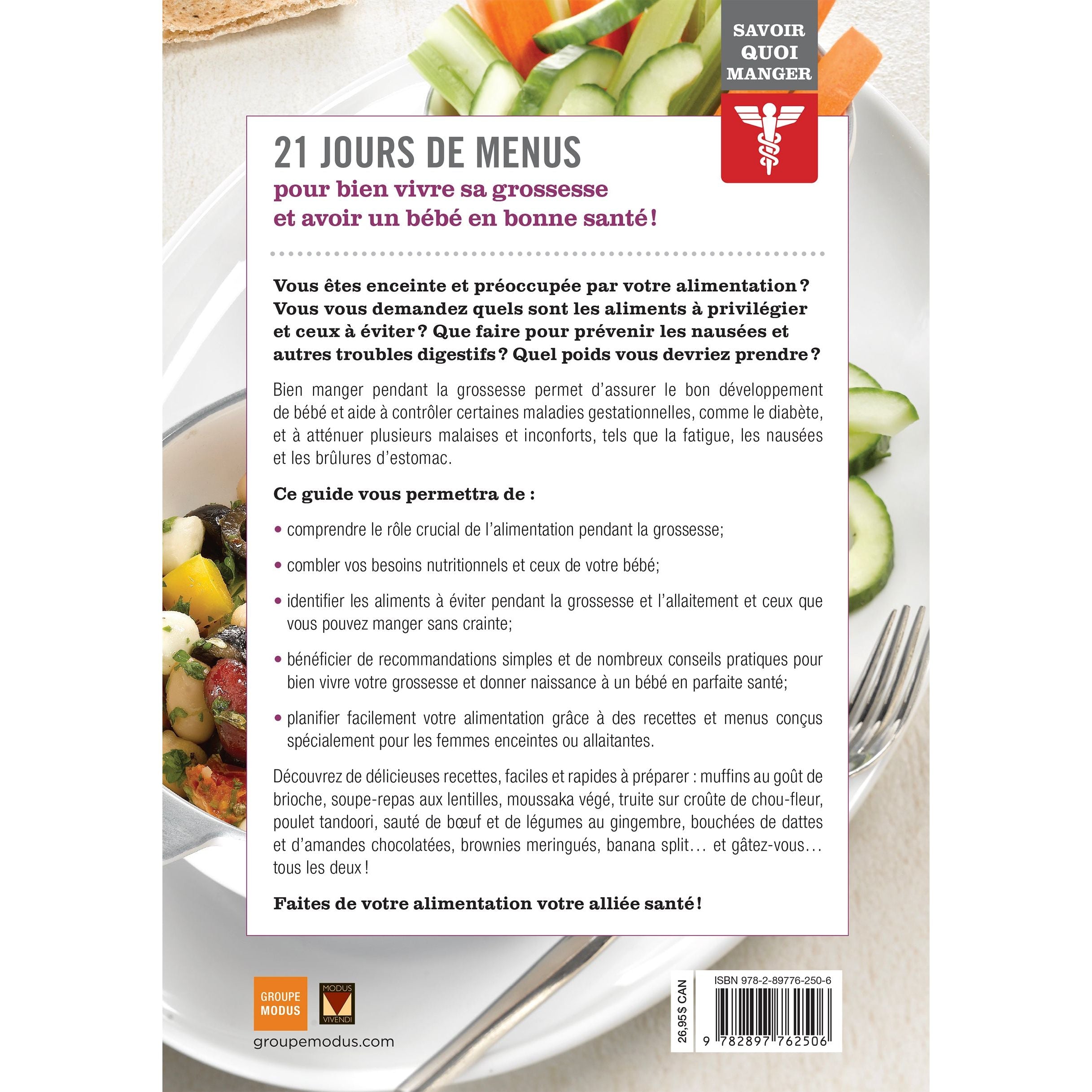 Savoir quoi manger - Grossesse - Modus Vivendi Ed. - Livre de cuisine - - La Guilde Culinaire