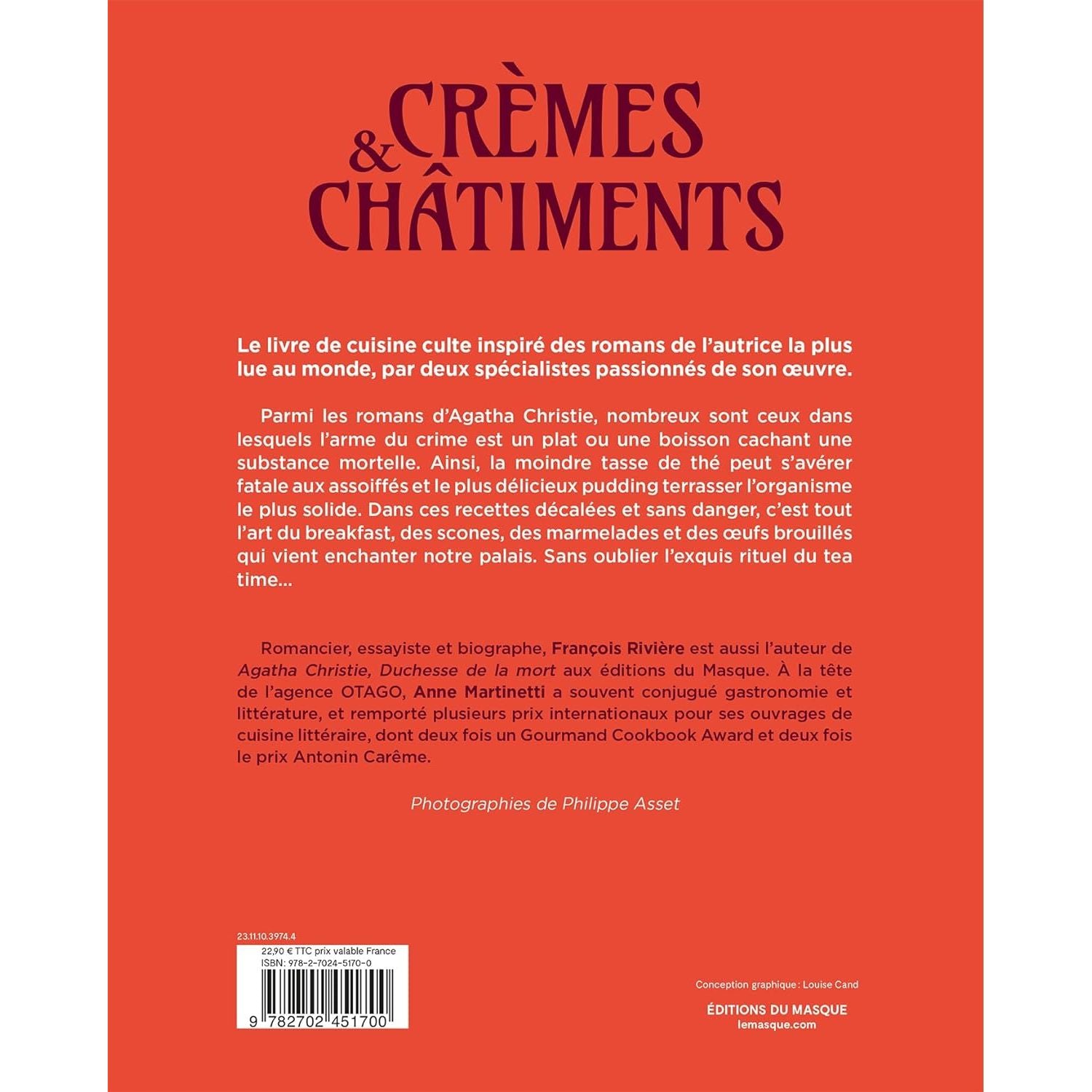Crèmes et châtiments ! - Du Masque Ed. - Livre de cuisine - - La Guilde Culinaire
