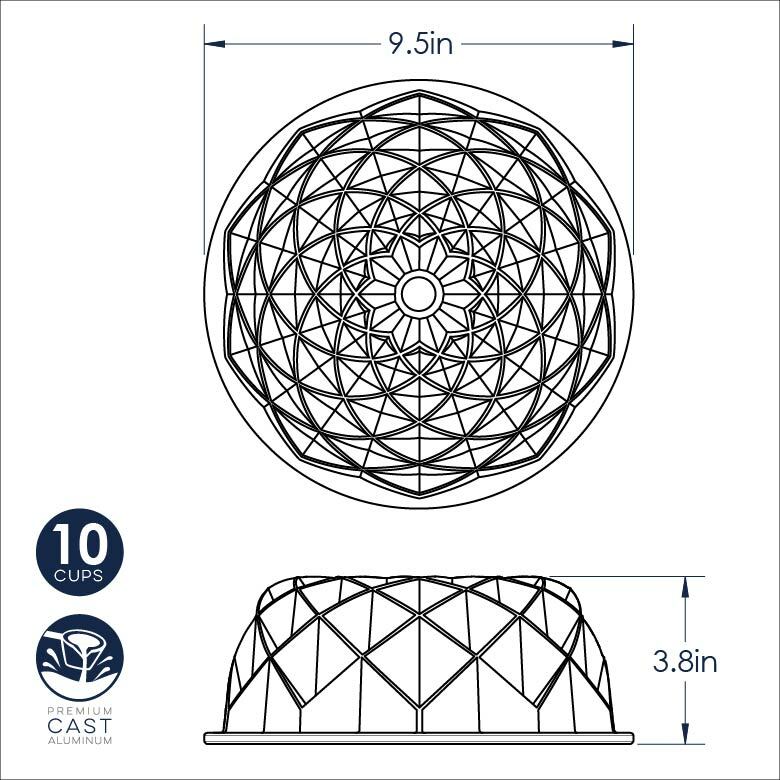Moule à gâteau Bundt Jubilee Gold - Nordic Ware - Moule à gâteaux - - La Guilde Culinaire