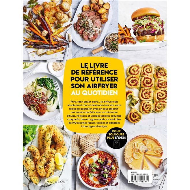 Airfryer : La friteuse qui cuit tout tout tout - 190 recettes avec très peu d'huile - Marabout - Livre de cuisine - - La Guilde Culinaire