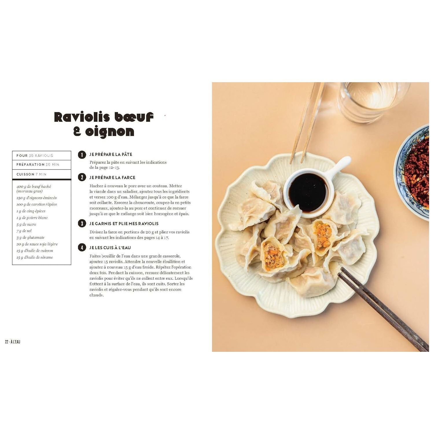 Ravioli chinois - Marabout - Livre de cuisine - - La Guilde Culinaire