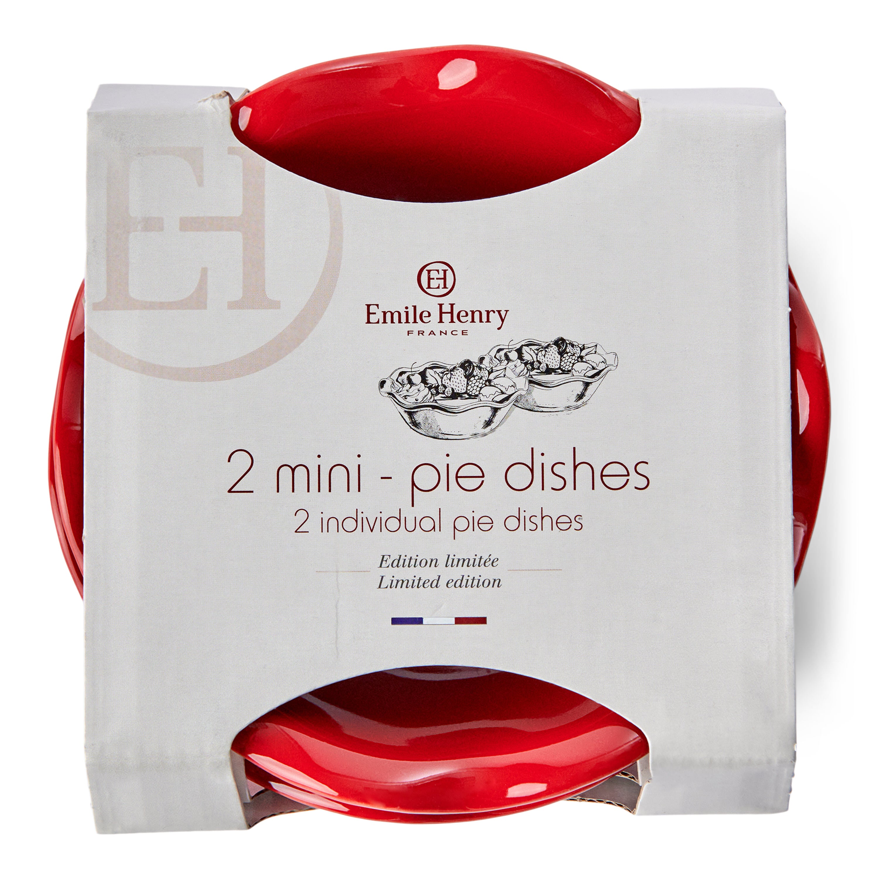 Ensemble de 2 pièces, plats à tartelette Grand Cru - Emile Henry - Emile Henry - Plat à tarte - - La Guilde Culinaire