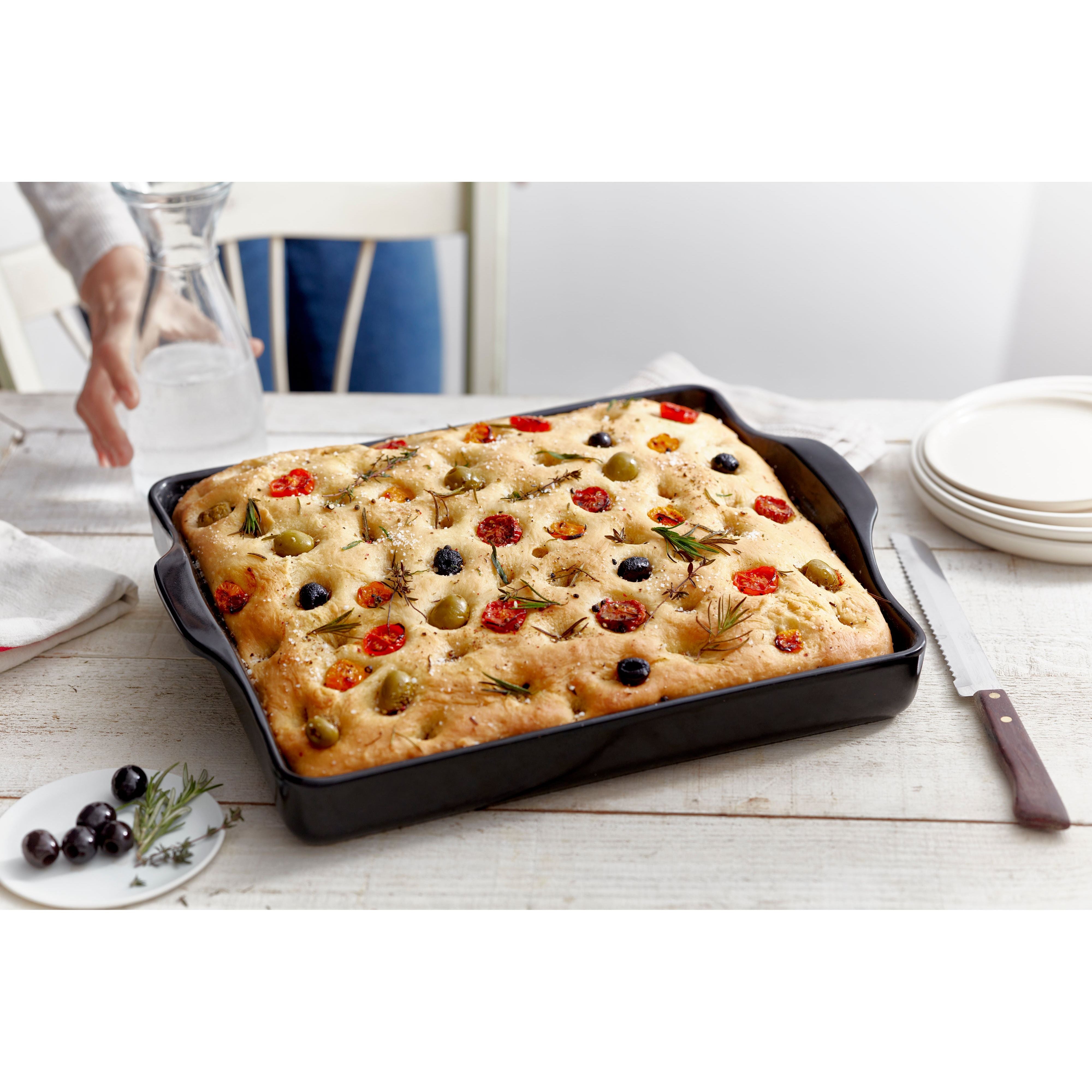 Focaccia 3.5L - Emile Henry - Emile Henry - Pierre à pizza - - La Guilde Culinaire