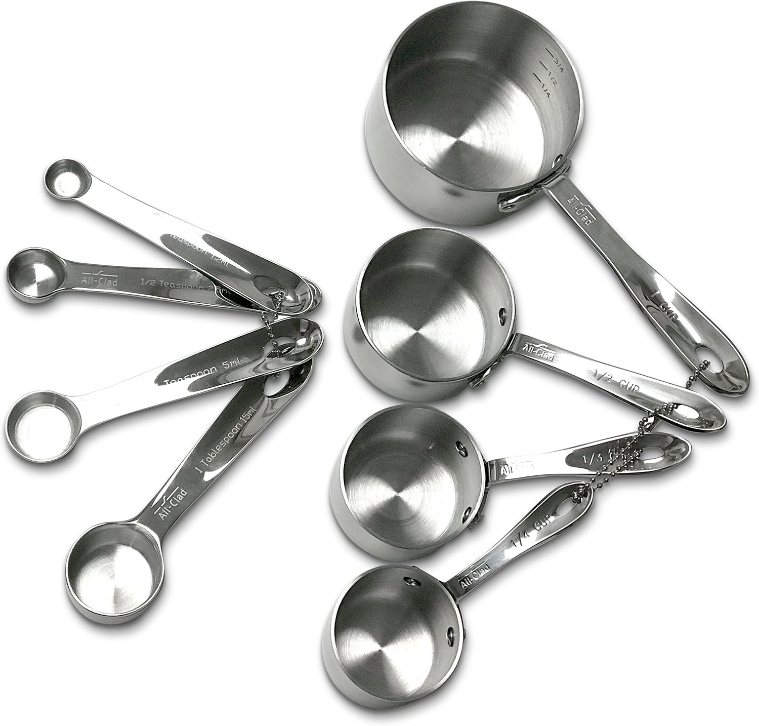 Ensemble de 8 tasses et cuillères à mesurer - All-Clad - Tasse & Cuillère à mesurer - - La Guilde Culinaire
