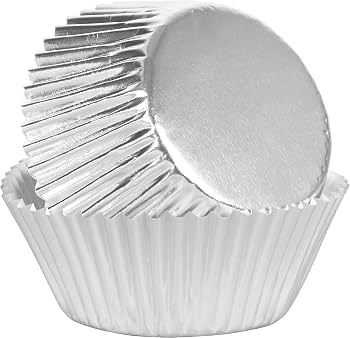 Silver cupcake liners