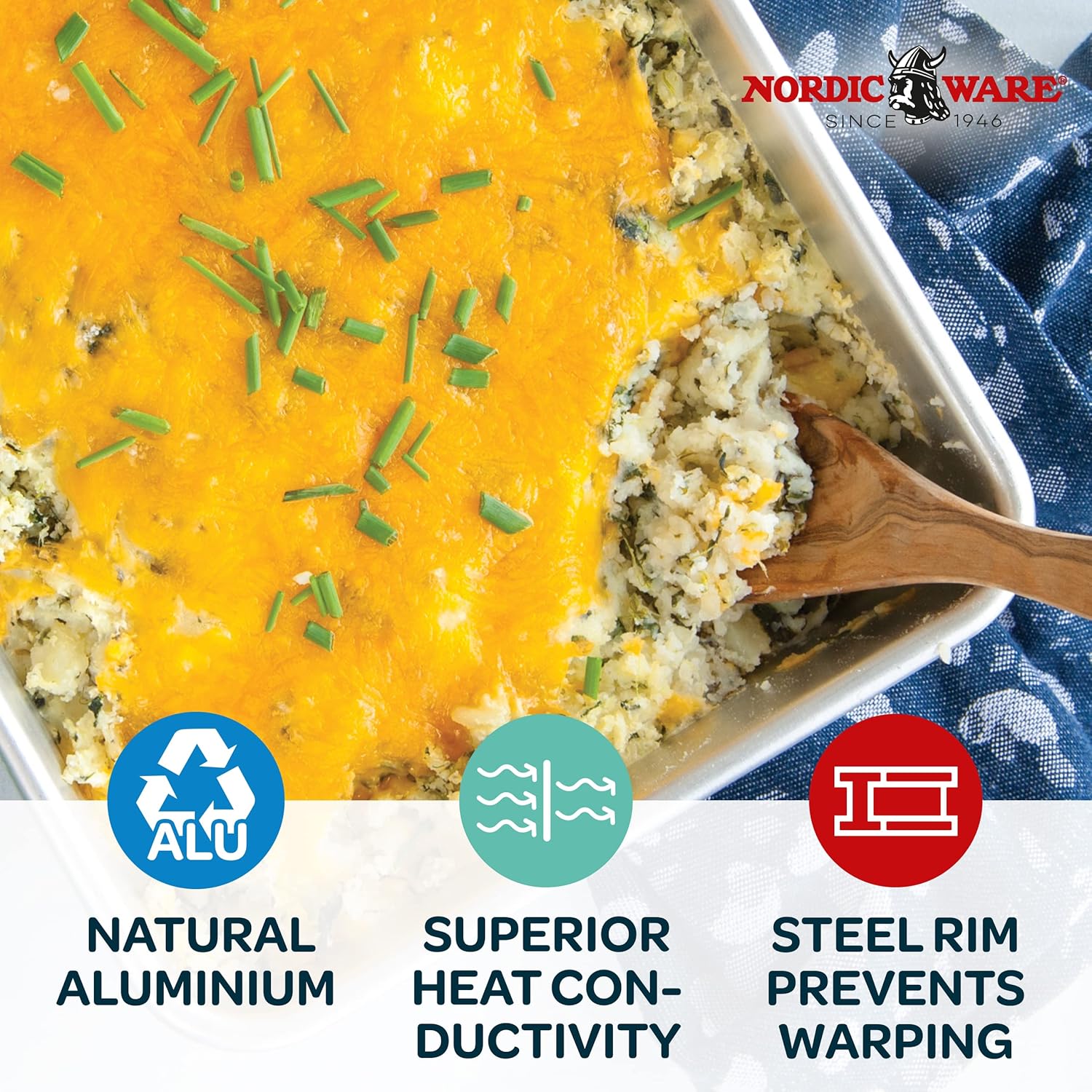 Moule à gâteau rectangulaire Naturals 9" x 13" avec couvercle - Nordic Ware - Accessoire - - La Guilde Culinaire