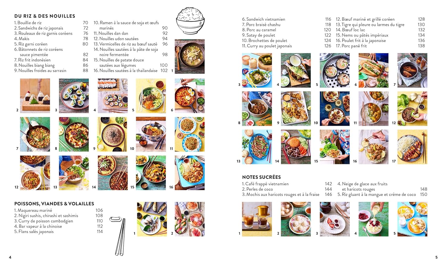 Asie : 70 recettes asiatiques pour toutes vos envies - Hachette Ed. - Livre de cuisine - - La Guilde Culinaire