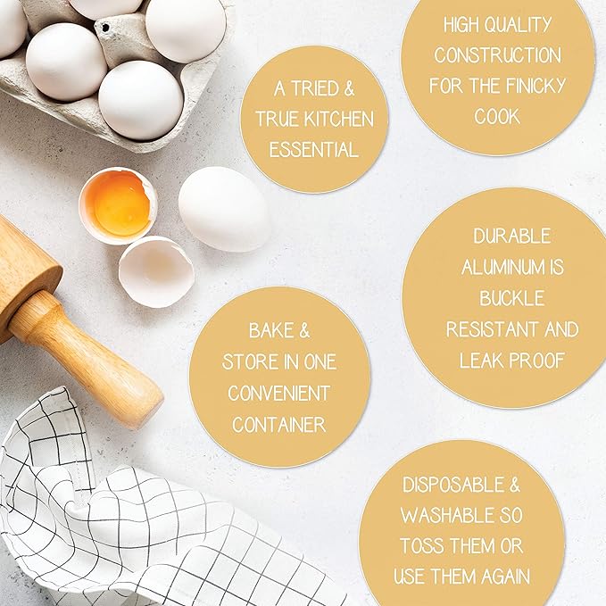 Ramequins en Aluminium 4oz - Paquet de 20 - La Guilde Culinaire - Service de table jetable - - La Guilde Culinaire