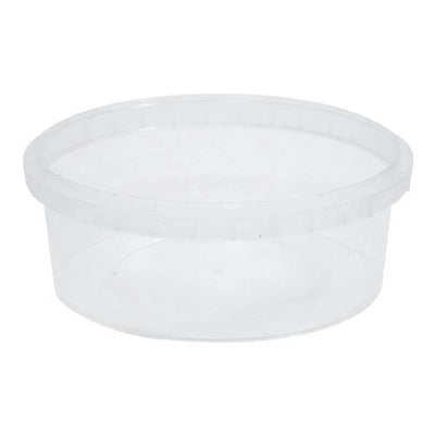 Pot multi-usage transparent avec couvercle - La Guilde Culinaire - Service de table jetable - - La Guilde Culinaire