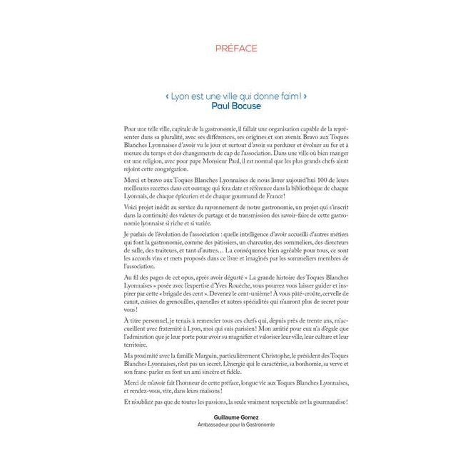 Les Toques blanches lyonnaises en 100 recettes ! - Glénat Ed. - Livre de cuisine - - La Guilde Culinaire