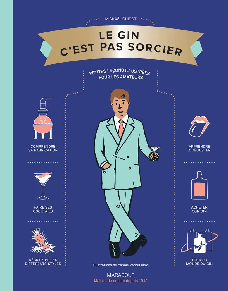 Le Gin C'est pas sorcier - Marabout - Livre de mixologie - - La Guilde Culinaire