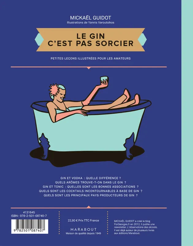 Le Gin C'est pas sorcier - Marabout - Livre de mixologie - - La Guilde Culinaire