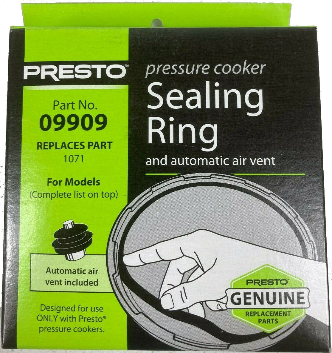 Joint d'étanchéité et évent 09909 - Presto - Autocuiseur - - La Guilde Culinaire