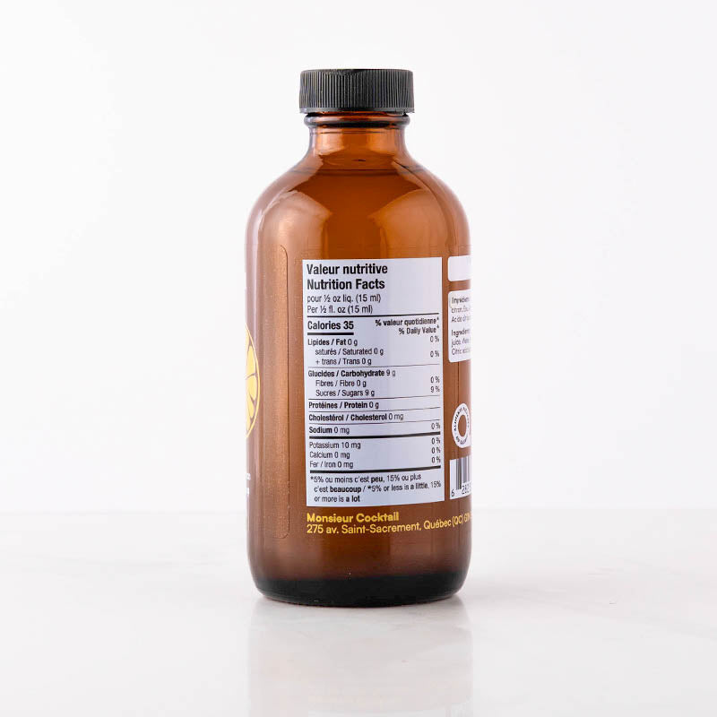 Sirop de citron 250ml - Monsieur Cocktail - Sirop - - La Guilde Culinaire