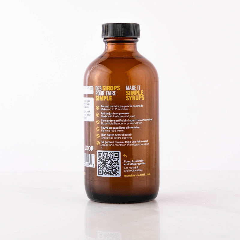 Sirop de citron 250ml - Monsieur Cocktail - Sirop - - La Guilde Culinaire