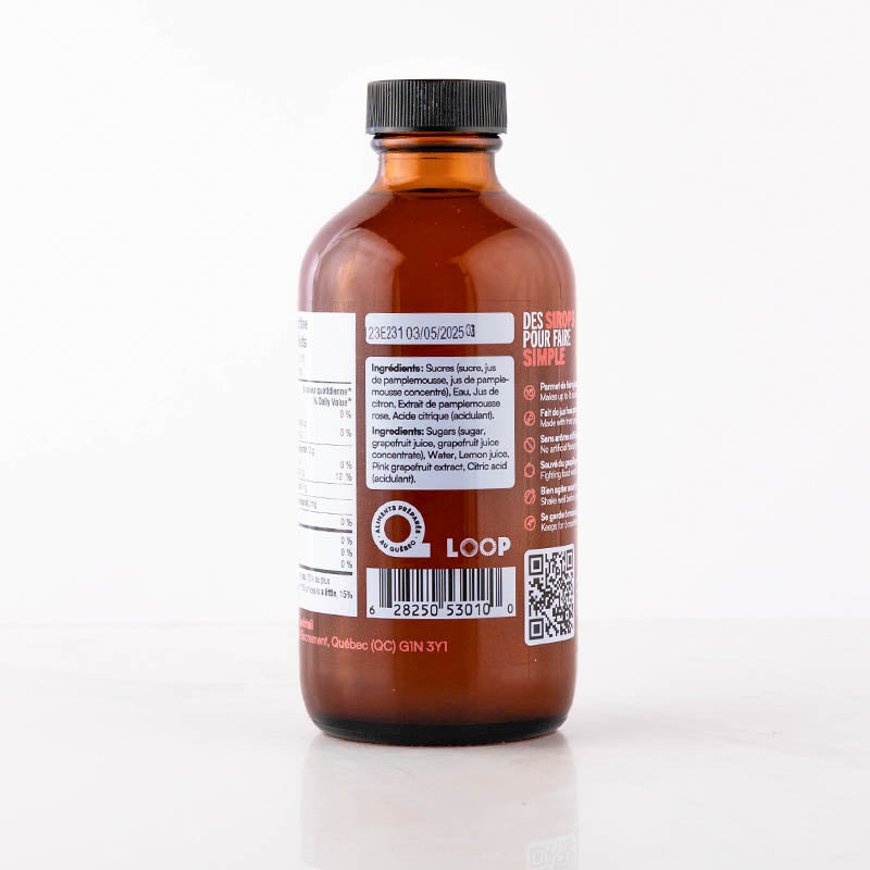 Sirop de pamplemousse 250ml - Monsieur Cocktail - Sirop - - La Guilde Culinaire