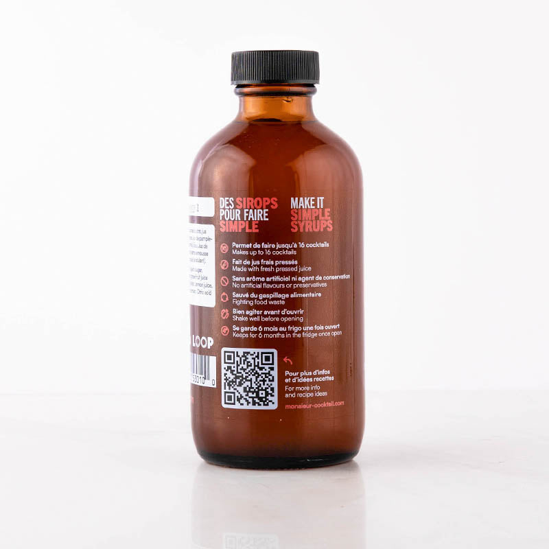 Sirop de pamplemousse 250ml - Monsieur Cocktail - Sirop - - La Guilde Culinaire