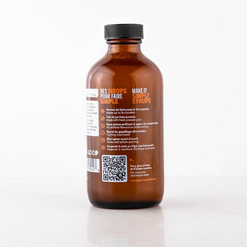 Sirop d'orange 250ml - Monsieur Cocktail - Sirop - - La Guilde Culinaire