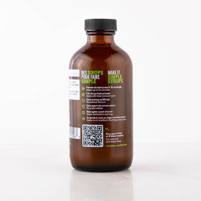 Sirop de Lime 250ml - Monsieur Cocktail - Sirop - - La Guilde Culinaire