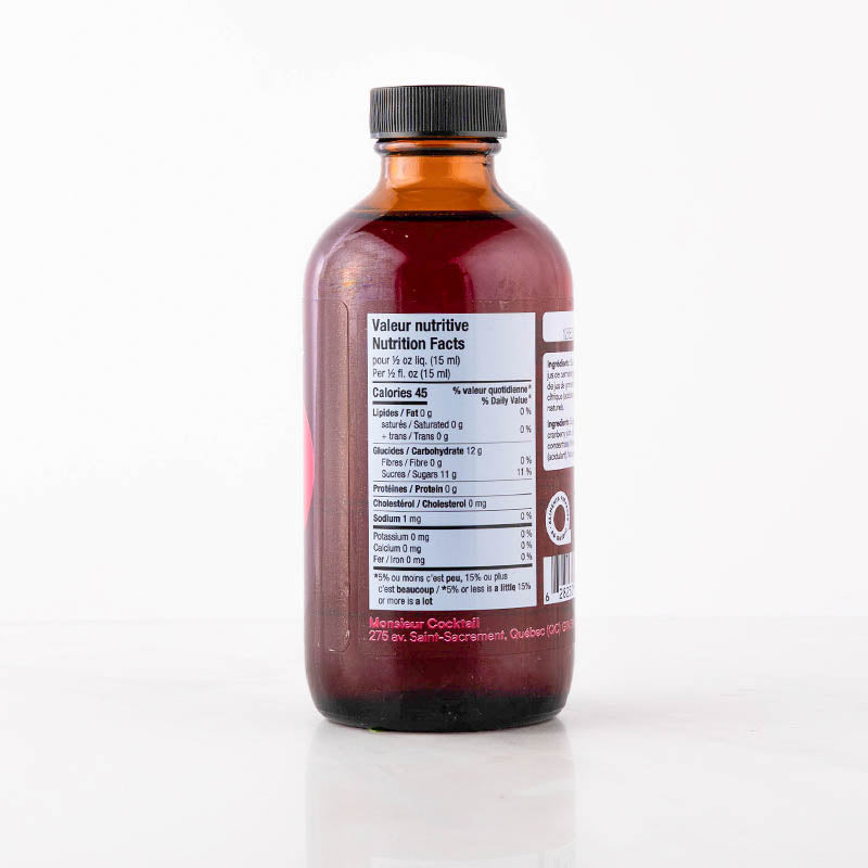 Sirop de Grenadine 250ml - Monsieur Cocktail - Sirop - - La Guilde Culinaire