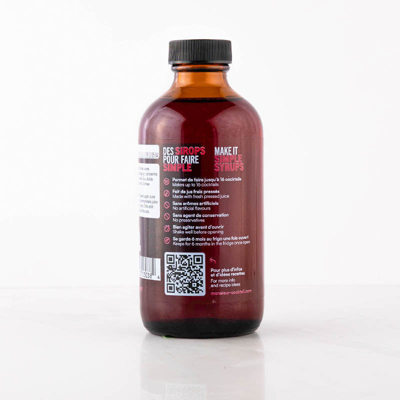 Sirop de Grenadine 250ml - Monsieur Cocktail - Sirop - - La Guilde Culinaire