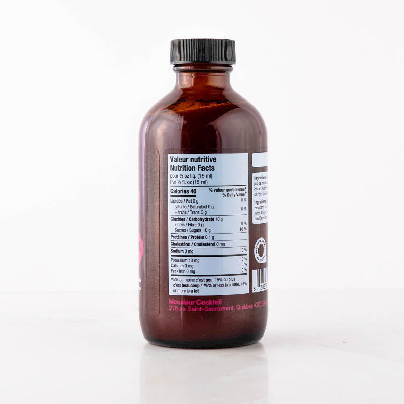 Sirop de Framboise 250ml - Monsieur Cocktail - Sirop - - La Guilde Culinaire