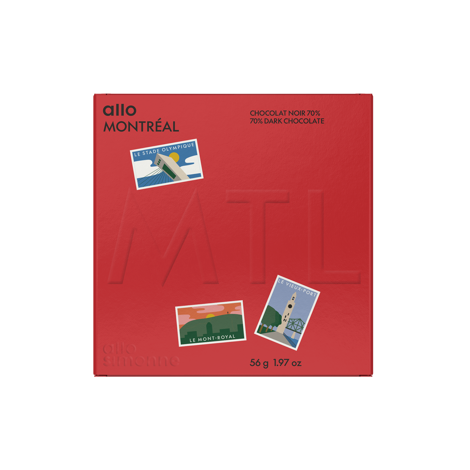 Tablette Montréal Chocolat Noir 70% - Allo Simonne - Tablette de chocolat - - La Guilde Culinaire