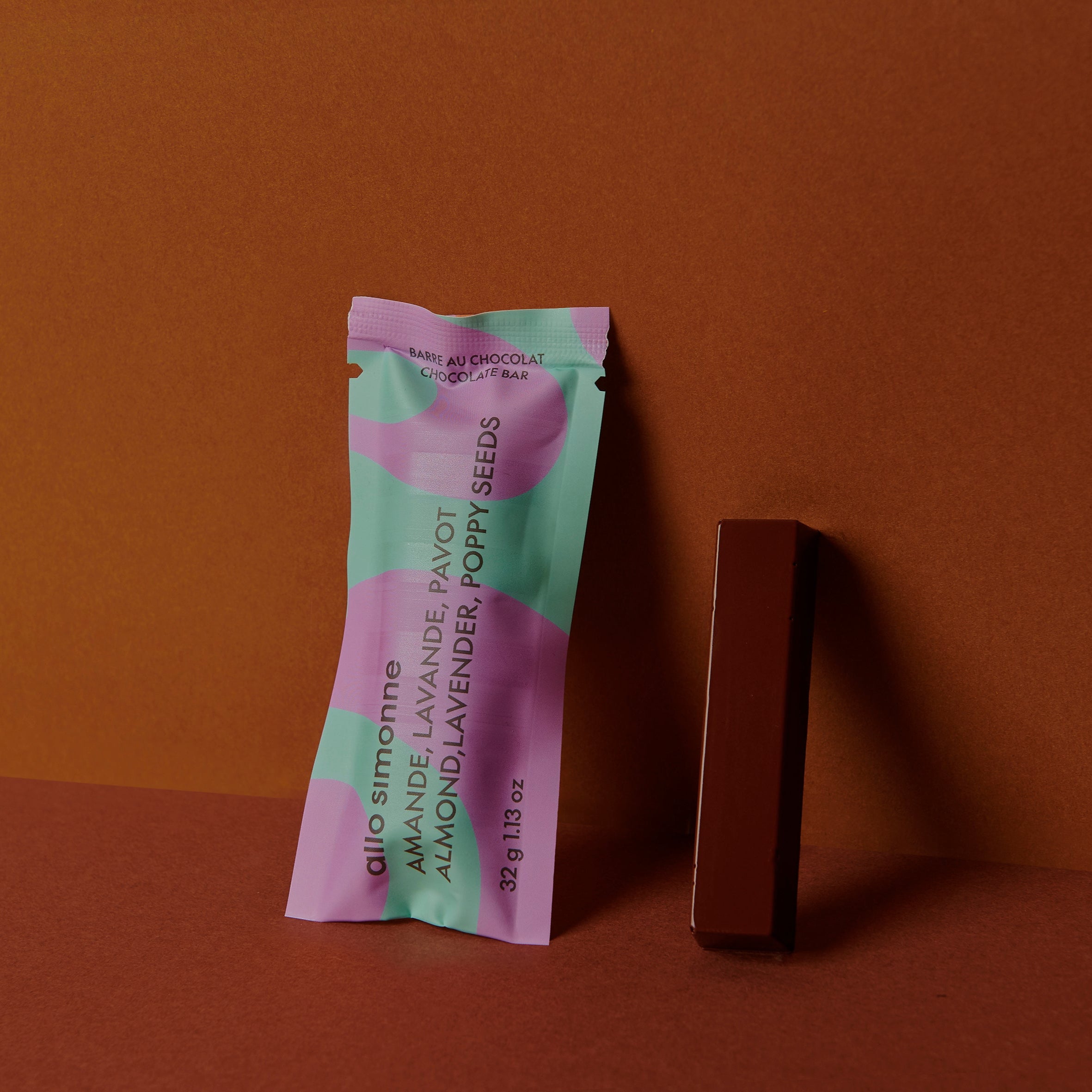 Mini Barre Amande, Lavande, Pavot - Allo Simonne - Barre de chocolat - - La Guilde Culinaire