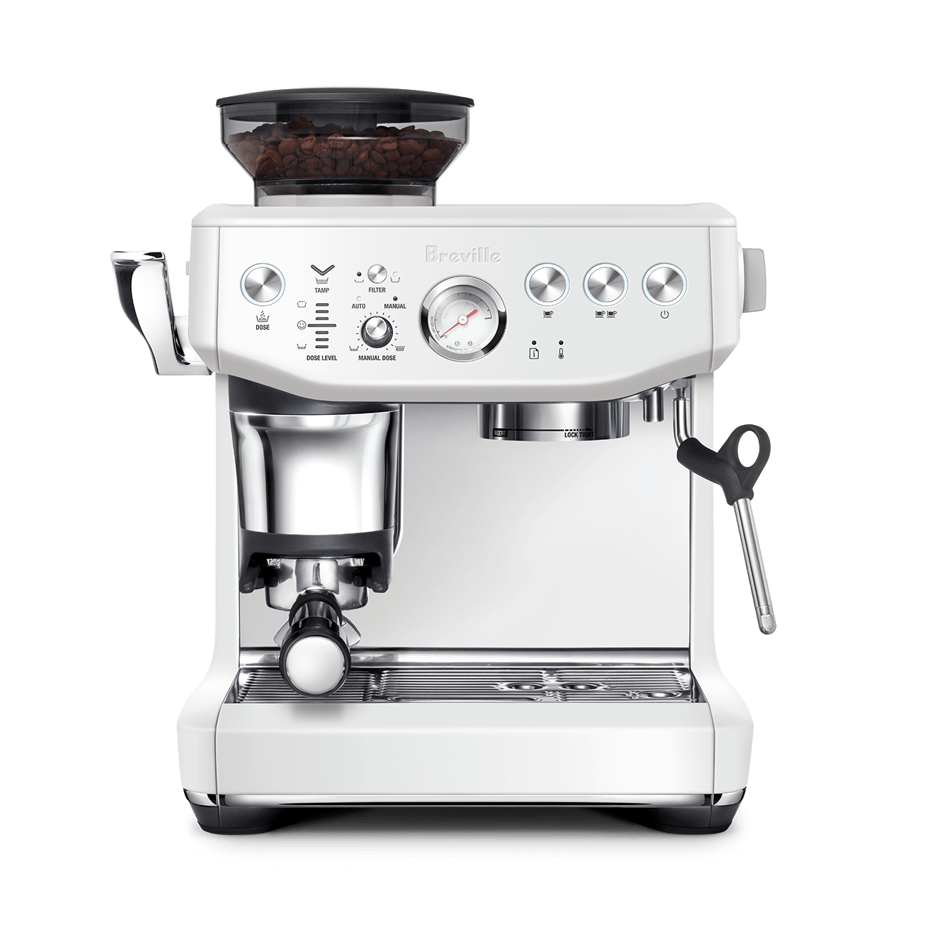 Machine à Café The Barista Express Impress Sel de mer - Breville - Machine à espresso - BES876SST1BNA1 - La Guilde Culinaire