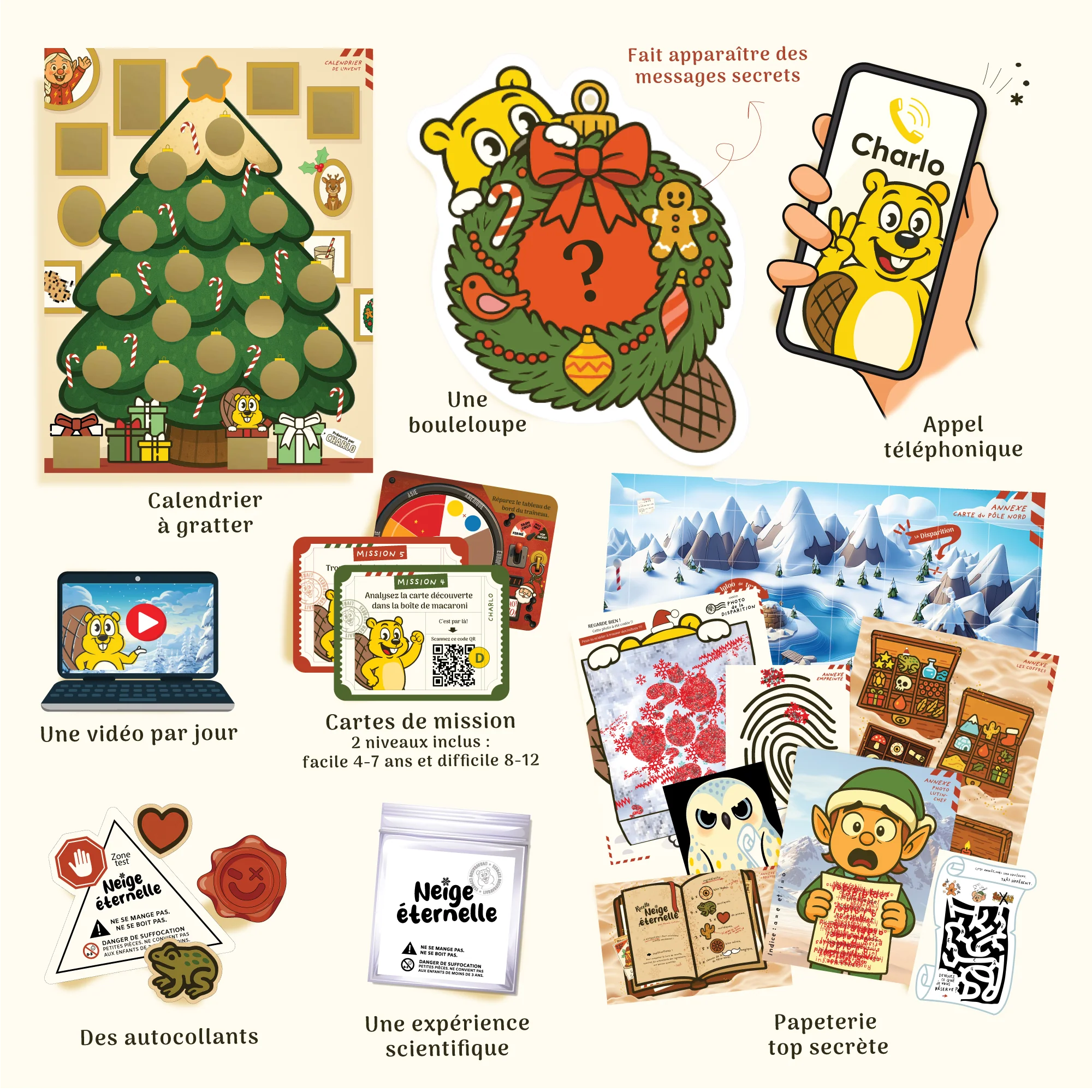 L'affaire du traîneau disparu : Calendrier de l'Avent - Charlo Jeux et Aventures - Calendrier de l'avent - - La Guilde Culinaire