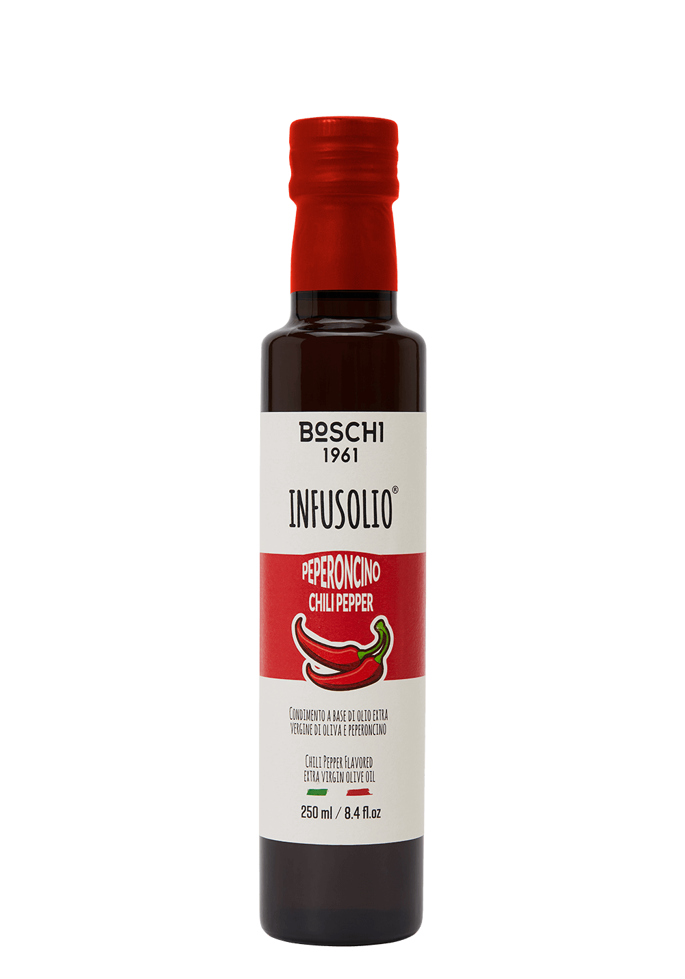 Huile d'olive extra vierge aromatisée au piment Il Boschetto – 250 ml