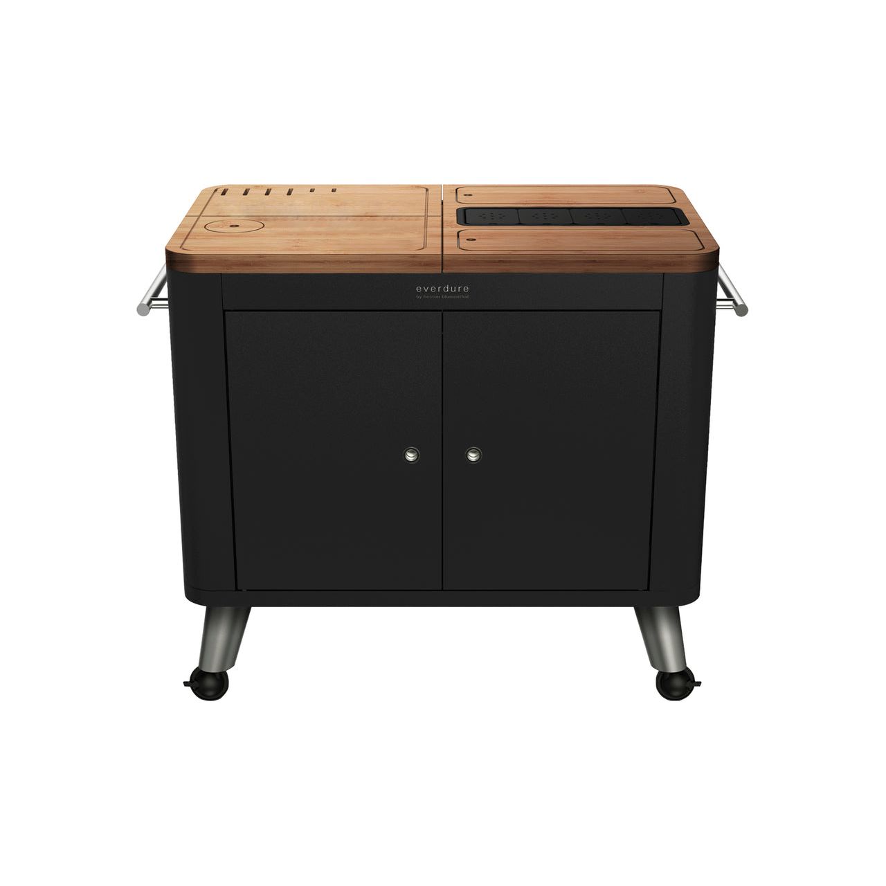 Ilot de cuisine mobile - Everdure Noir - Everdure - Meuble de cuisine extérieur - HBPKB - La Guilde Culinaire