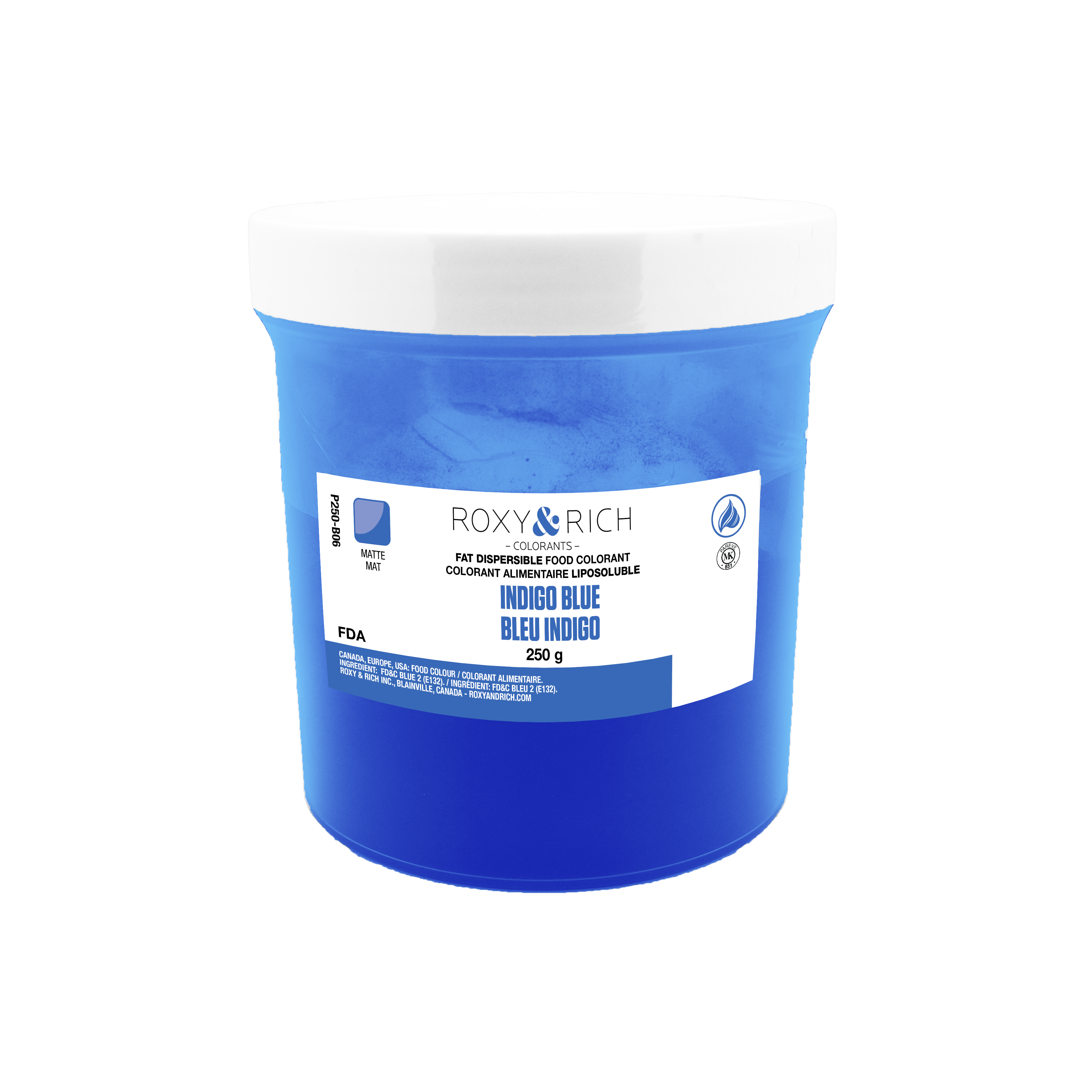 Colorant Alimentaire Liposoluble Bleu Indigo 250g - Roxy & Rich - Colorant alimentaire liposoluble - P250-B06 - La Guilde Culinaire