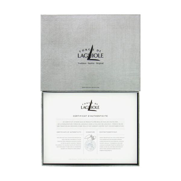 Coffret de 6 couteaux de table, mitre inox brillant, Os – Laguiole - Laguiole - Couteau à steak - - La Guilde Culinaire